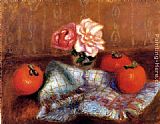 Roses And Persimmons by William Glackens